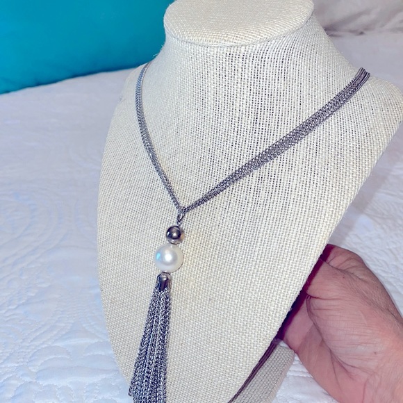 Long Multi-Strand Pearl Strand Costume Jewellery Necklace VINTAGE - Picture 3 of 5